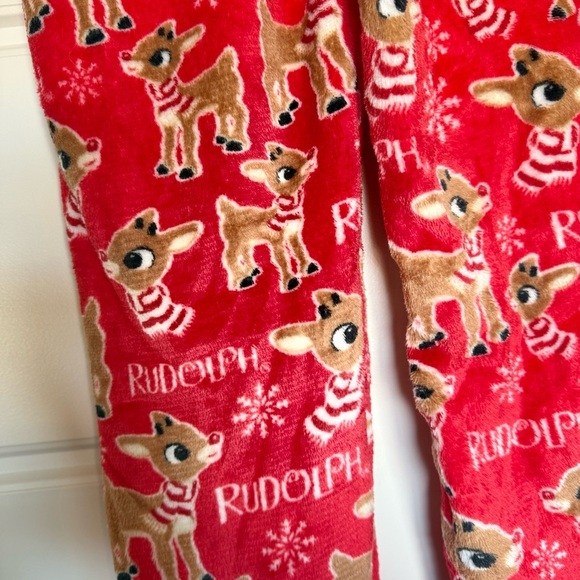 Red Rudolph Pajama Pants - Picture 3 of 5